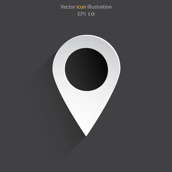 Vector mapa ponteiro web flat icon —  Vetores de Stock
