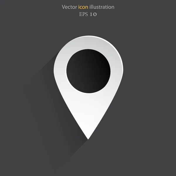 Vector mapa ponteiro web flat icon — Vetor de Stock