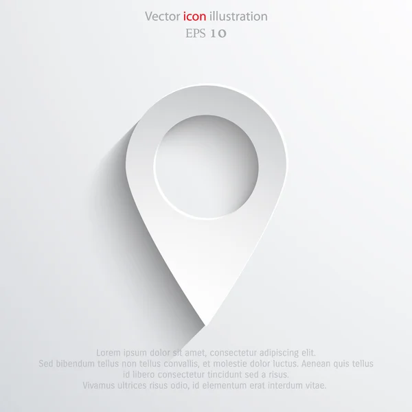 Vector mapa ponteiro web flat icon — Vetor de Stock