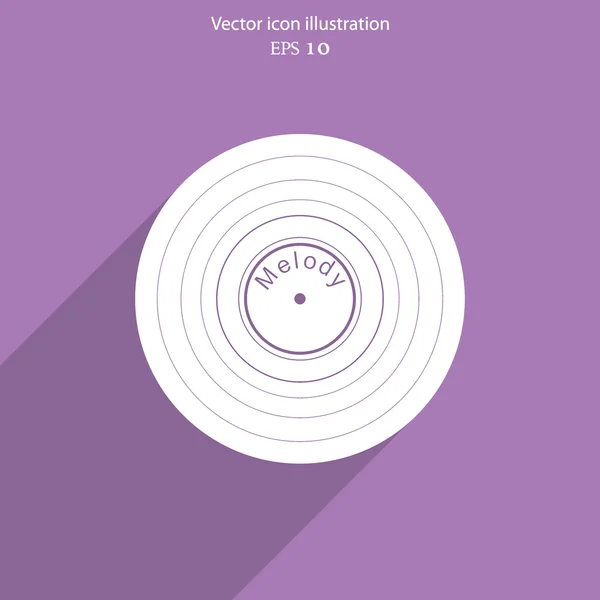 Vektor vinyl record web icon. — Stock vektor