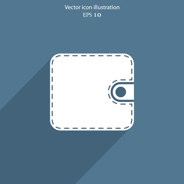 Vector wallet web icon. — Stock Vector