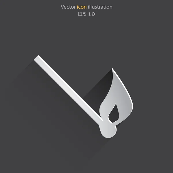 Vektor-Brennen Match Web-Symbol. — Stockvektor