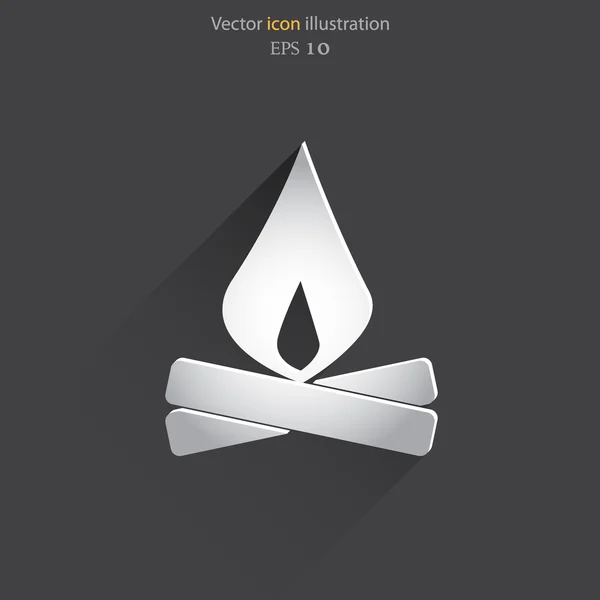 Vector campfire web icon. — Stock Vector