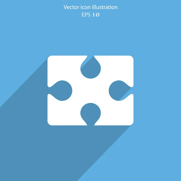 Vector puzzles piece web flat icon. — Stock Vector