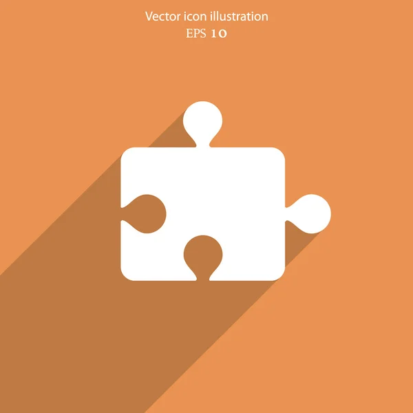 Vektor puzzle darab web lapos ikon. — Stock Vector