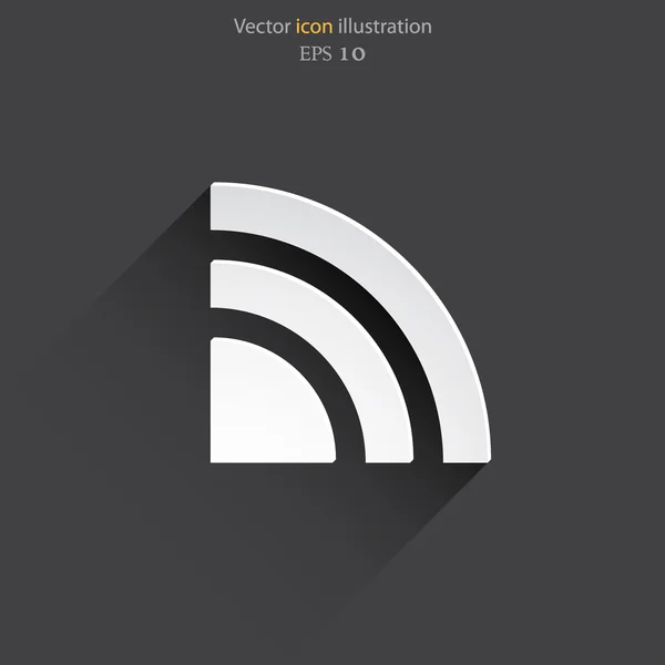 Vector wi fi web platte pictogram — Stockvector
