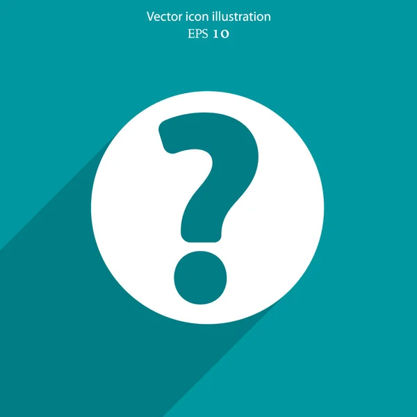 Vektorové otázka web ploché ikony. — Stockový vektor