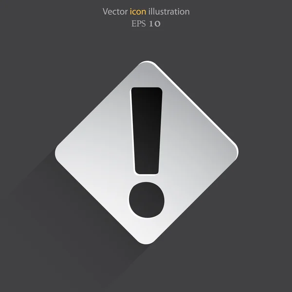 Vector utropstecken web ikon bakgrund. — Stock vektor