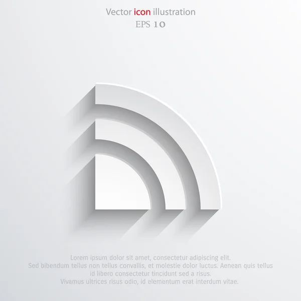 Vector wi fi web icono plano — Vector de stock