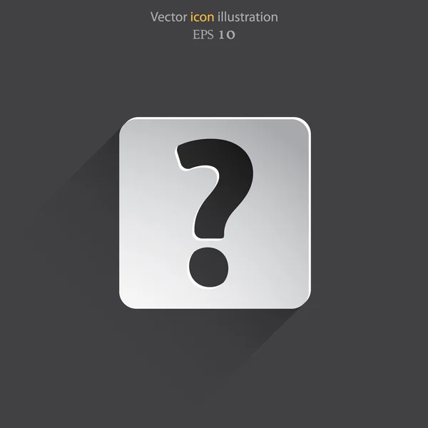 Vektor kérdés web lapos ikon. — Stock Vector