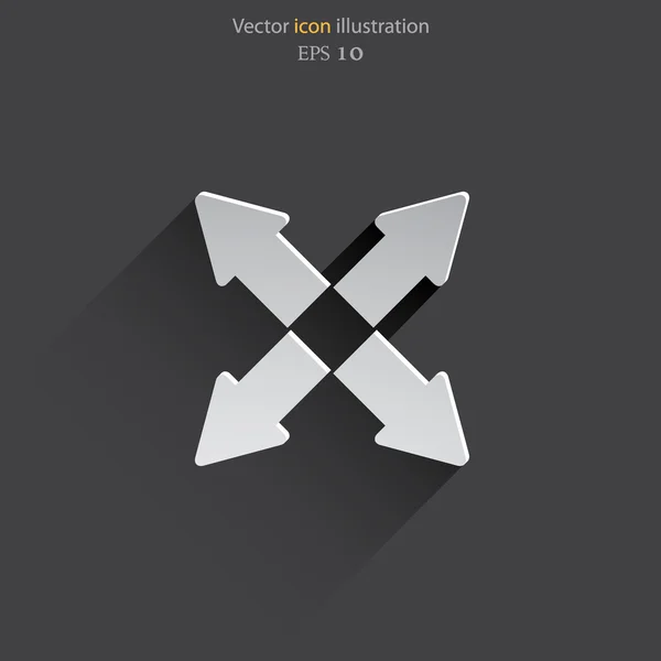 Ilustración icono plano flecha vectorial . — Vector de stock