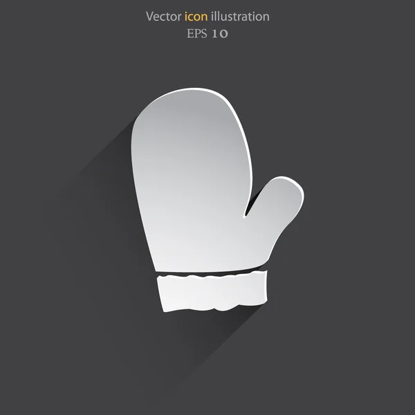 Zimní rukavice ploché ikony. — Stockový vektor