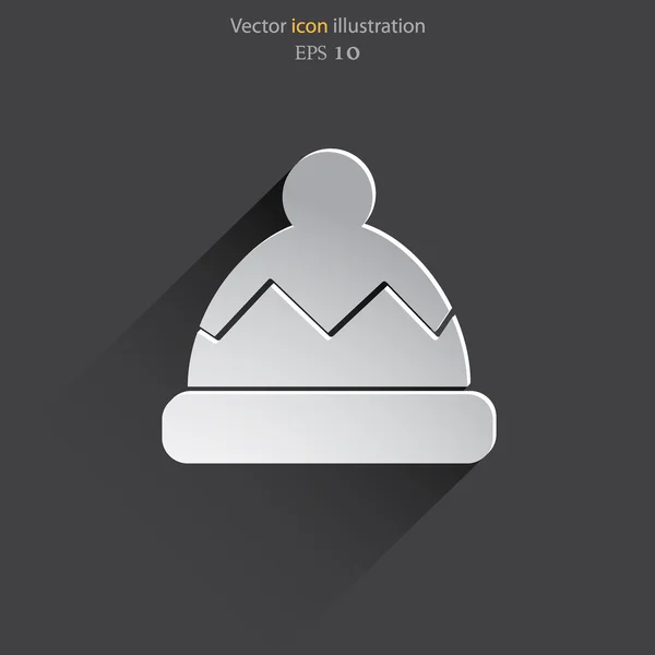 Cappellino invernale vettoriale web icona piatta . — Vettoriale Stock