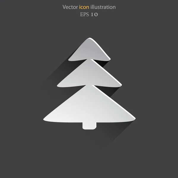 Vector árvore xmas web flat ícone . — Vetor de Stock