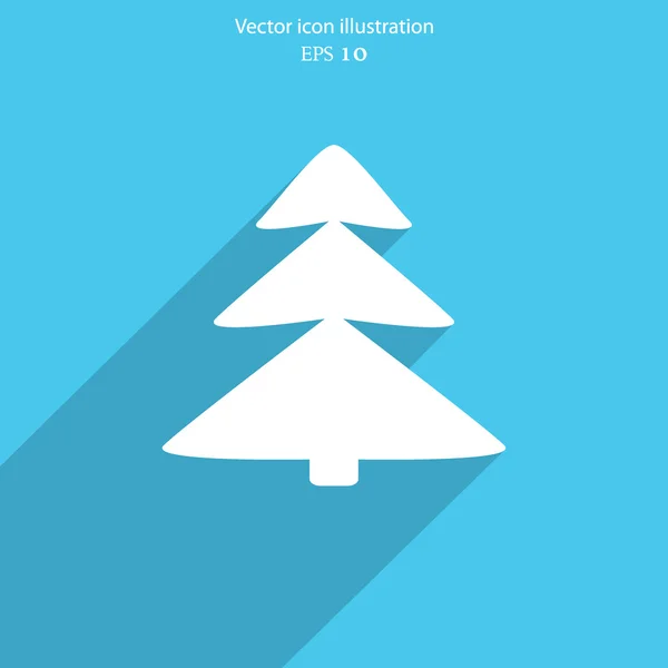 Vector xmas árbol web icono plano . — Archivo Imágenes Vectoriales