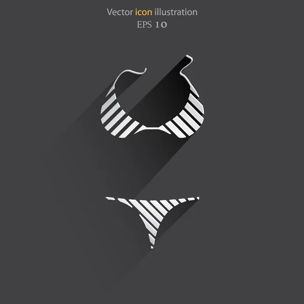 Vector swimsuit icon illustration. — Stock Vector