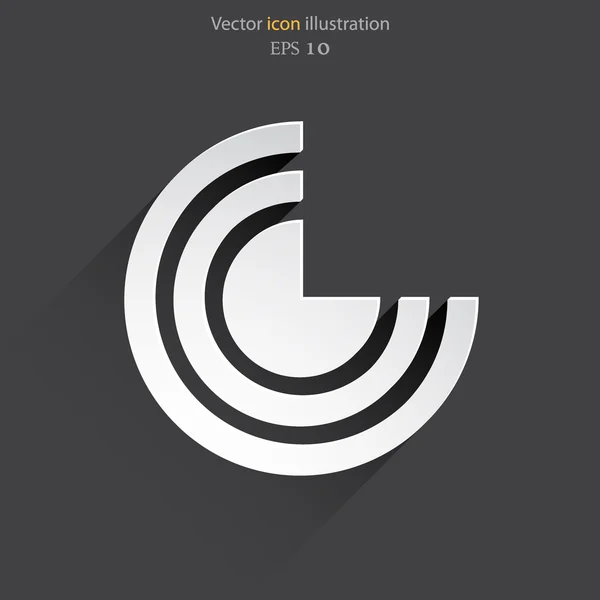 Vektor wi fi web platt icon — Stock vektor