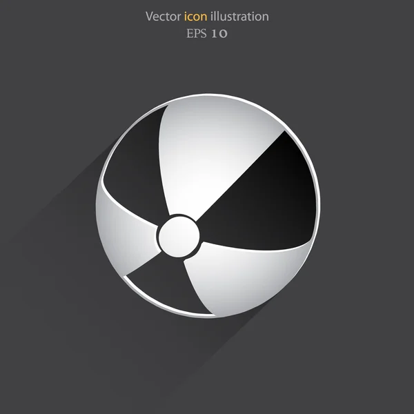 Vektor Beach Ball flache Ikone. — Stockvektor