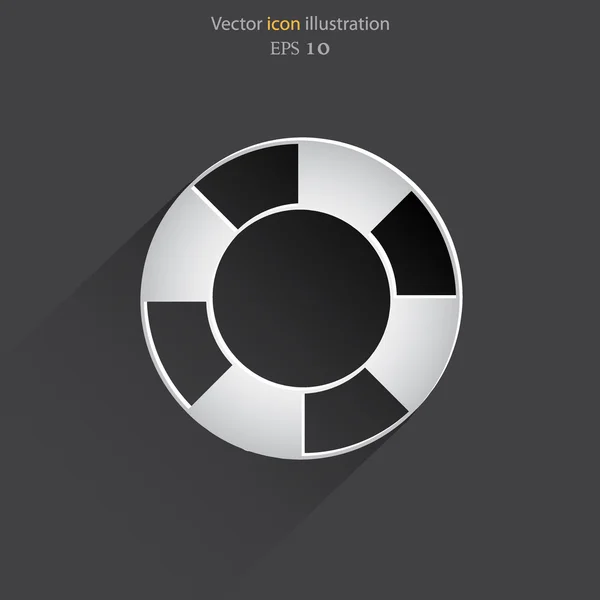 Vektor livboj web platt icon. — Stock vektor