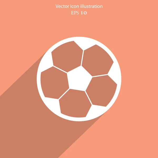 Vektor Fußball Web flaches Symbol. — Stockvektor