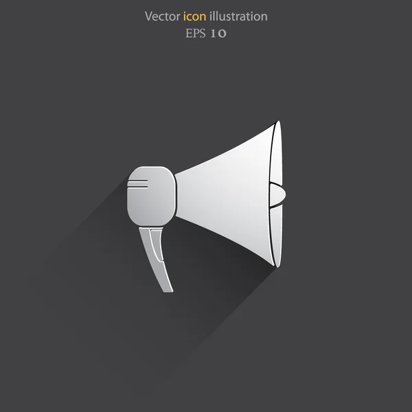 Haut-parleur vectoriel web icône plate . — Image vectorielle