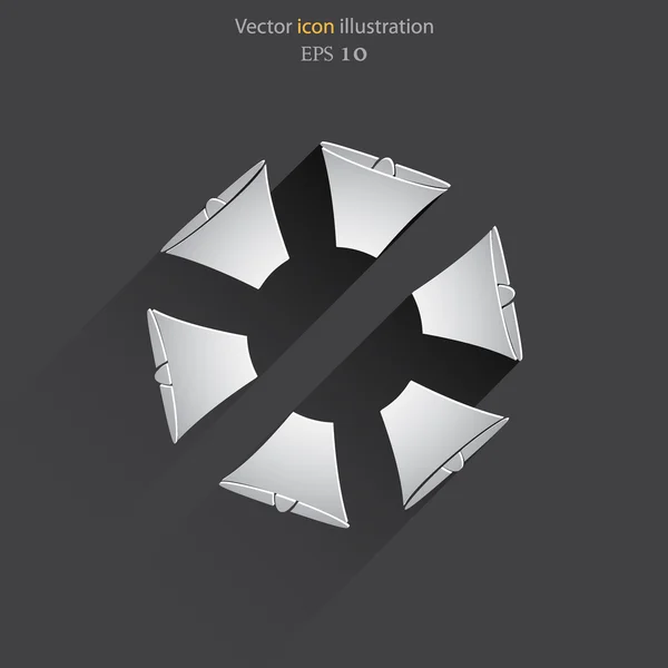 Vektor hangszóró web lapos ikon. — Stock Vector