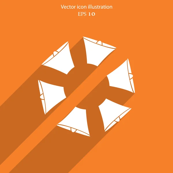 Vektor Lautsprecher Web flaches Symbol. — Stockvektor