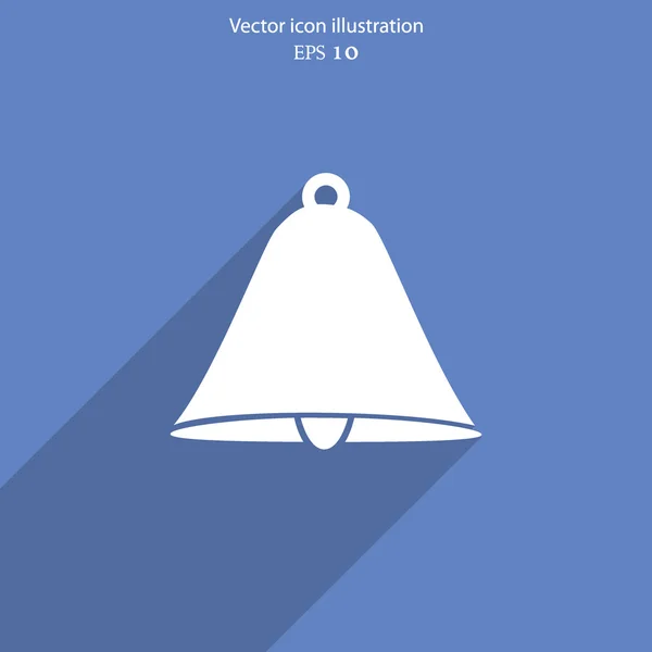 Vector campana web icono plano . — Archivo Imágenes Vectoriales