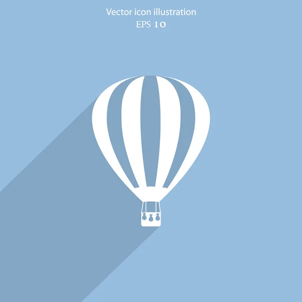 Vetor balão de ar quente web flat icon . —  Vetores de Stock