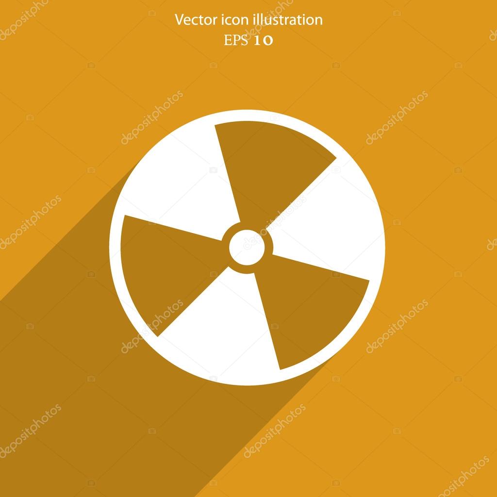 Vector radiation web icon.