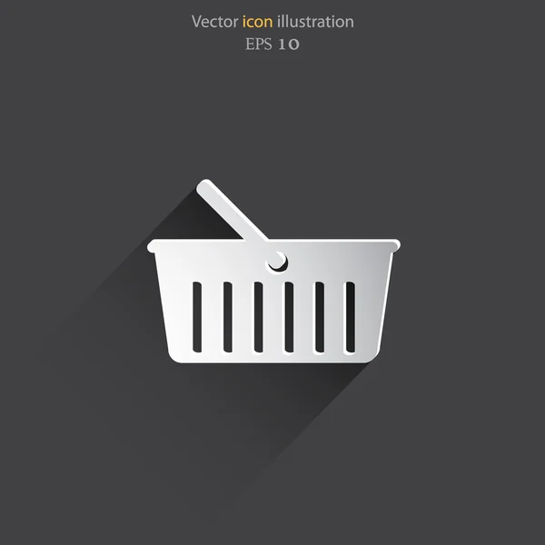 Vector winkelen kar web platte pictogram. — Stockvector