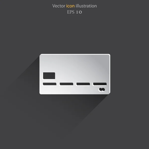 Vektoros bank kártya web lapos ikon. — Stock Vector
