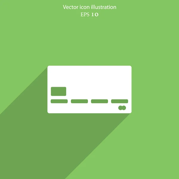 Vector bank kaart web platte pictogram. — Stockvector