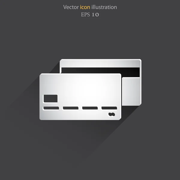 Vektor Bankkarte Web flaches Symbol. — Stockvektor