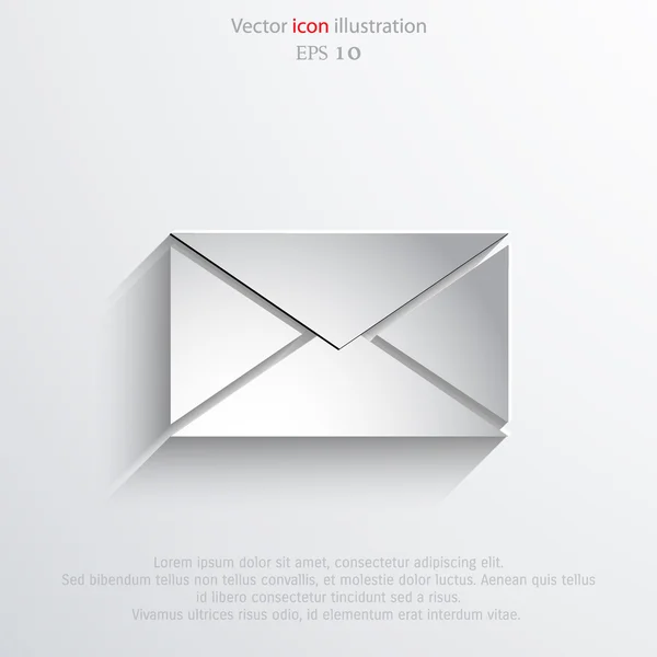 Vektor mail web platt icon — Stock vektor