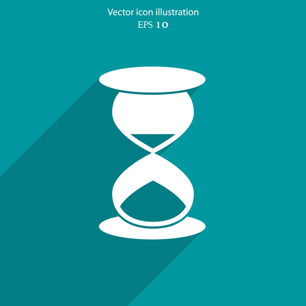 Vector zandloper web platte pictogram. — Stockvector