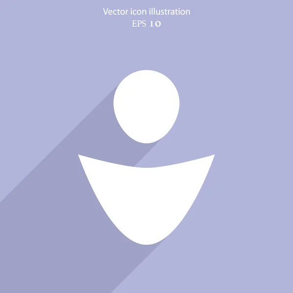 Vector icono plano de humano . — Archivo Imágenes Vectoriales