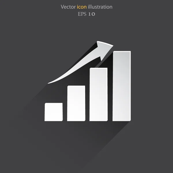 Vector grafiek web platte pictogram. — Stockvector