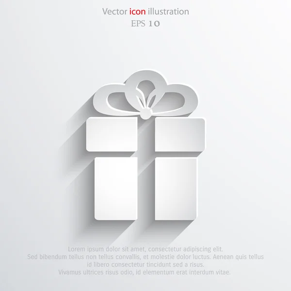 Vektor ajándék web icon — Stock Vector