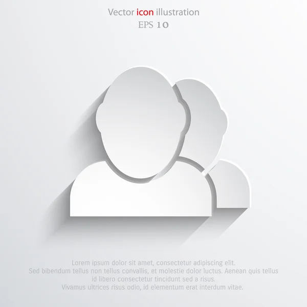 Vector icon of businessman — Stock Vector