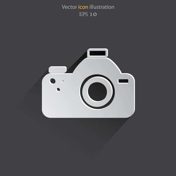 Vector photo camera web icon — Stock Vector