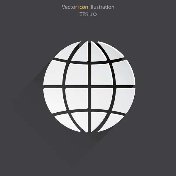 Vector wereldbol icoon — Stockvector