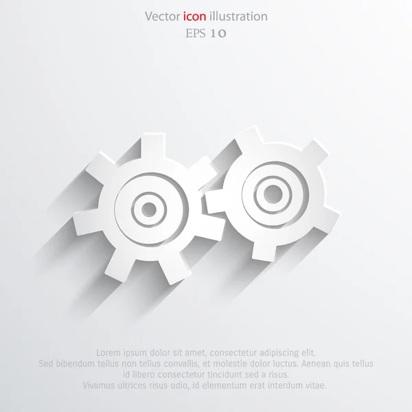 Vector icon of gears — Stock Vector