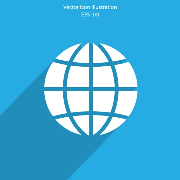 Vector globe icon — Stock Vector