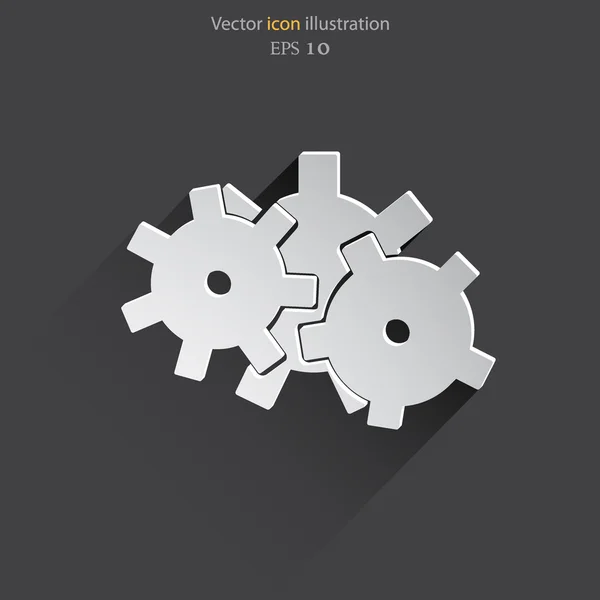 Vector icon of gears — Stock Vector