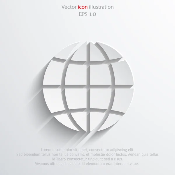 Vector wereldbol icoon — Stockvector