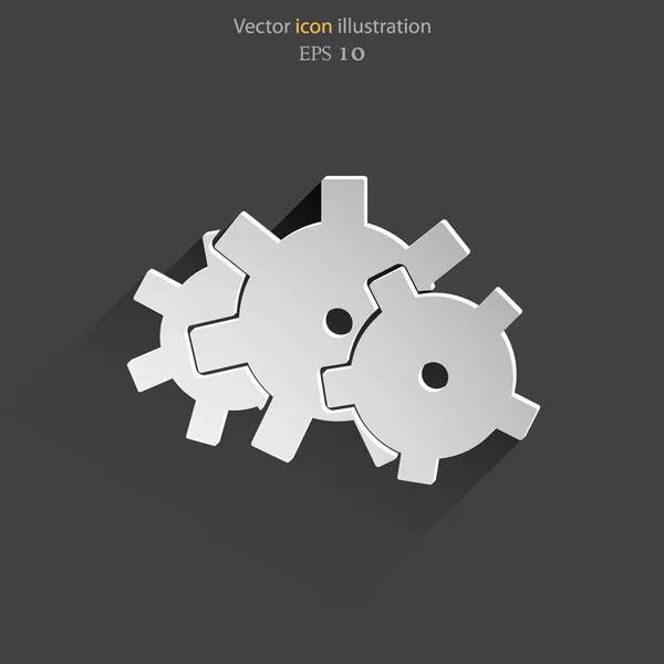 Vector icon of gears — Stock Vector