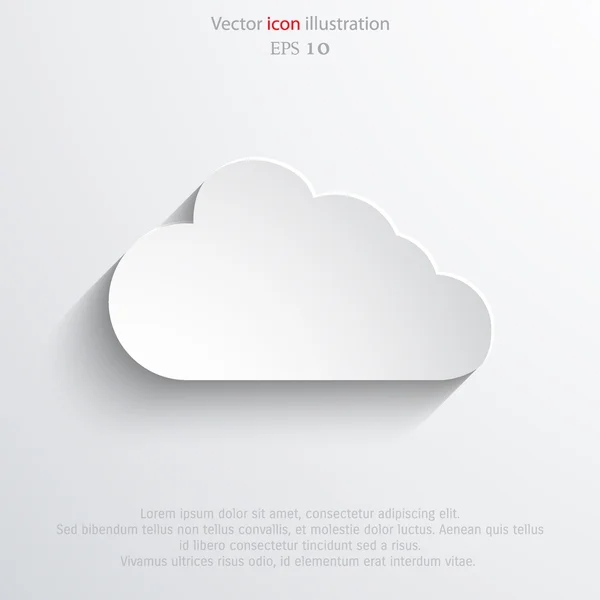 Cloud flat web icon. — Stock Vector