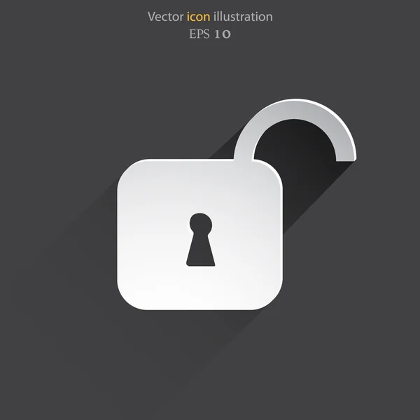 Vector padlock web icon — Stock Vector