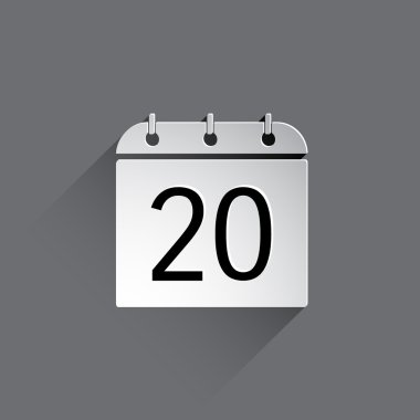 Düz Takvim Simgesi.